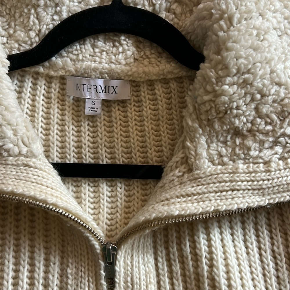 Intermix wool full zip sweater - Picture 2 of 3